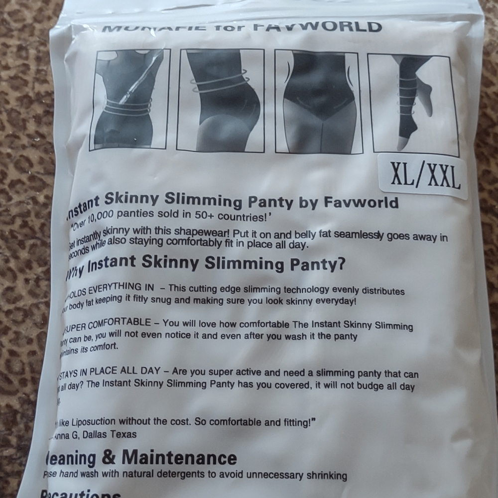 MUNAFIE FAVWORLD INSTANT SKINNY PANTY  Sz XL/XXL New!